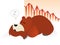 Bear market: sleeping in front of financial stock