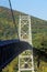 The Bear Mountain Bridge, located in Bear Mountain State Park, New York, spans the Hudson River