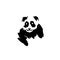 Bear panda brush. Absract vector illustration.