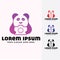 Bear panda photography logo design idea