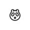 Bear panda wildlife Outline Icon, Logo, and illustration