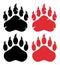 Bear Paw Logo Design Concept. Collection