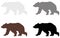 Bear silhouette - wildlife animal