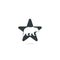 Bear star shape concept Logo Icon Designs