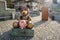 Bear Statue for donations at BarenPark and Bear Pit - Bern, Switzerland