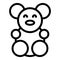 Bear toy icon outline vector. Soft teddy