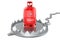 Bear Trap with propane gas cylinder, 3D rendering
