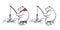 Bear vector Polar Bear icon cartoon logo fishing character scarf illustration doodle