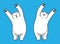 Bear vector Polar bear icon logo dance cartoon character illustration