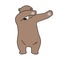 Bear vector Polar bear logo icon dab dance illustration character cartoon