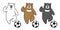 Bear vector polar Bear soccer football logo icon symbol character cartoon illustration