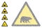 Bear Warning Collage with Virus Infection Icons