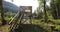 Bear watching tower used to observe Grizzly bears catching salmon. From British Columbia, Canada.