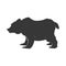 Bear wild animal silhouette predator icon. Vector graphic