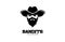 Beard Bandits sheriff cowboy head face simple luxury logo icon design vector isolated background