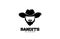 Beard Bandits sheriff cowboy head face simple luxury logo icon design vector isolated background