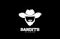 Beard Bandits sheriff cowboy head face simple luxury logo icon design vector isolated background