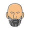 beard fade beard color icon vector illustration