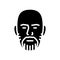 beard fade beard glyph icon vector illustration