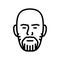 beard fade beard line icon vector illustration