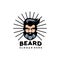 Beard logo design,vector,illustration