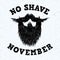 Beard silhouette with No Shave November lettering print