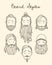 Beard styles illustration