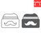 Beard wax line and glyph icon