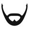 Beard and whiskers icon, simple style.