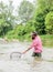 Bearded brutal fisher catching trout fish with net. If fish regularly you know how rewarding and soothing fishing is