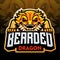 Bearded dragon mascot. esport logo design