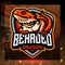 Bearded dragon mascot. esport logo design