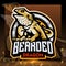 Bearded dragon mascot. esport logo design