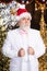 Bearded grandfather man celebrate christmas. Stick to traditions. Christmas eve. Santa Claus. Elegant grandpa in suit