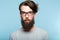 Bearded hipster cat eye glasses geeky quirky man