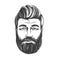 Bearded man , barbershop, hairstyle, haircut, hand drawn vector illustration realistic sketch
