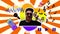 Bearded man headphones smartphone social media ad creative stop motion animation 4K Listen to music sound app funky song