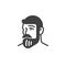 Bearded man with mustache vector icon