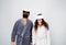 Bearded man and woman in robe. Couple in love. Family. Virtual reality and 3d. Love. modern family in vr glasses. 3d