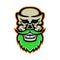 Bearded Skull or Cranium Mascot