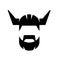 Bearded viking logo design template elements - Vector