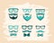 Beards, mustaches, glasses and bows print