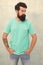 Beardy hipster. Hipster with stylish haircut isolated on white. Bearded man in trendy hipster style. Caucasian hipster