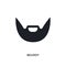 beardy isolated icon. simple element illustration from hygiene concept icons. beardy editable logo sign symbol design on white