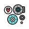 bearing replacement color icon vector isolated illustration