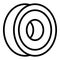 Bearing wheel icon outline vector. Car tire