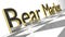 Bearl Market word in glossy gold