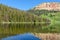 Beartooth Butte mountain and Bear Lake in Yellowstone National Park, US