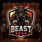 Beast bull mascot. esport logo design