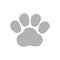 Beast footprint icon on white background, vector illustration